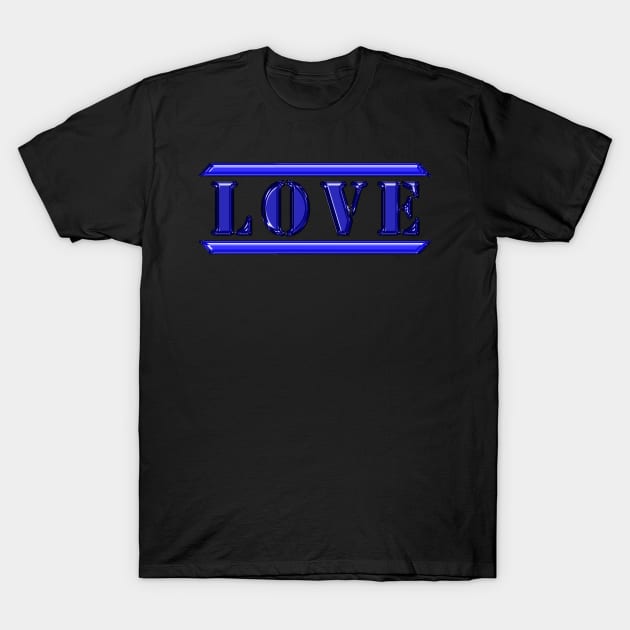 Love Blue T-Shirt by The Black Panther
